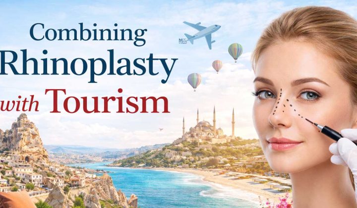 Combining rhinoplasty with tourism in Turkey, featuring aesthetic nose surgery and a recovery experience supported by medical tourism services.