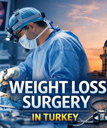 Bariatric surgeon performing laparoscopic weight loss surgery with Istanbul skyline, representing bariatric surgery turkey and Gastric Sleeve Turkey for international patients.
